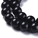 Natural Black Stone Beads Strands US-G-I288-A02-6mm-2