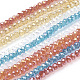 Electroplate Glass Beads Strands US-EGLA-R048-2mm-M-1