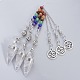 Chakra Jewelry Natural Quartz Crystal Cone Dowsing Pendulums US-G-G771-E07-1
