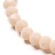 Faceted Glass Rondelle Beads Stretch Bracelet for Kid US-BJEW-JB06807-15-3