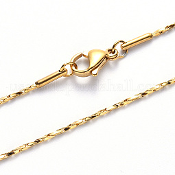 Vacuum Plating 304 Stainless Steel Coreana Chain Necklace US-NJEW-S420-006B-G