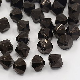 Faceted Bicone Transparent Acrylic Beads US-DBB6mm10