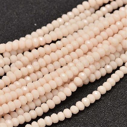 Faceted Rondelle Glass Beads Strands US-GLAA-I033-3mm-04-1