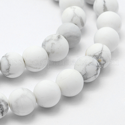 Natural Howlite Beads Strands&nbsp;US-G-F518-22-6mm-3