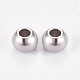 304 Stainless Steel Smooth Round Spacer Beads US-STAS-M006-01D-2