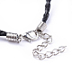 Trendy Braided Imitation Leather Necklace Making US-NJEW-S105-017-4