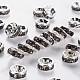 Brass Grade A Rhinestone Spacer Beads US-RSB038NF-03-1