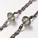 Black Tone Iron Lumachina Chains Necklaces US-NJEW-J023-11-2