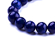 Natural Dyed Lapis Lazuli Beaded Stretch Bracelet US-BJEW-F203-11-2
