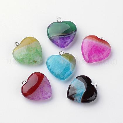 Dyed Natural Agate Pendants US-G-S214-17-1