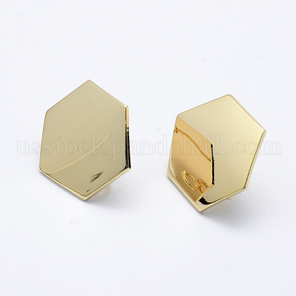 Brass Stud Earring Findings US-KK-F728-19G-NF-1