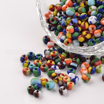 6/0 Opaque Colours Seep Glass Beads US-SEED-P002-16-1