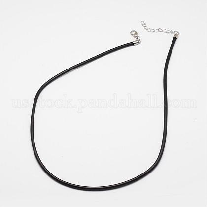 Round Leather Cord Necklaces Making US-MAK-I005-3mm-1
