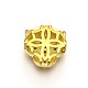 Rack Plating Brass Micro Pave Cubic Zirconia Leopard Hollow Beads US-ZIRC-I012-18G-RS-2