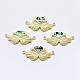 Eco-Friendly Brass Micro Pave Cubic Zirconia Links US-RB-I078-40-NR-2
