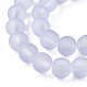 Lilac Frosted Round Transparent Glass Bead Strands US-X-GLAA-S031-8mm-25-3