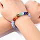 Yoga Chakra Jewelry Stretch Bracelets US-BJEW-G554-02-5