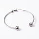 Fashion 304 Stainless Steel Cuff Bangles Torque Bangles US-BJEW-H473-01M-2
