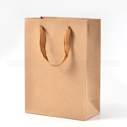 Rectangle Kraft Paper Bags with Handle US-AJEW-L048A-02-1