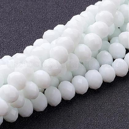 Imitation Jade Faceted Glass Beads Strands US-GM8MMY-78-1