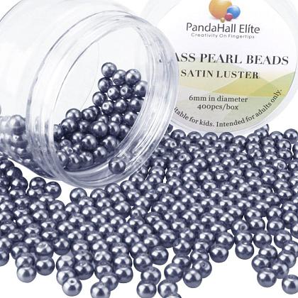 Pearlized Glass Pearl Round Beads US-HY-PH0001-6mm-077-1