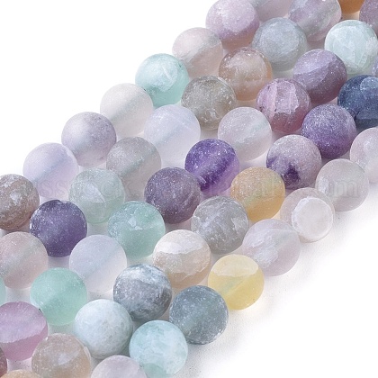 Natural Fluorite Beads Strands US-G-K292-01-1