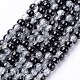 Spray Painted Crackle Glass Beads Strands US-CCG-Q002-4mm-11-1