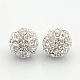 Silver Color Plated Alloy Grade A Rhinestone Beads US-RB-J298-10mm-01S-1