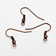 Earring Jewelry Findings Red Copper Iron Earring Hooks US-X-E135-NFR-3