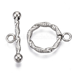 201 Stainless Steel Toggle Clasps US-STAS-R115-03