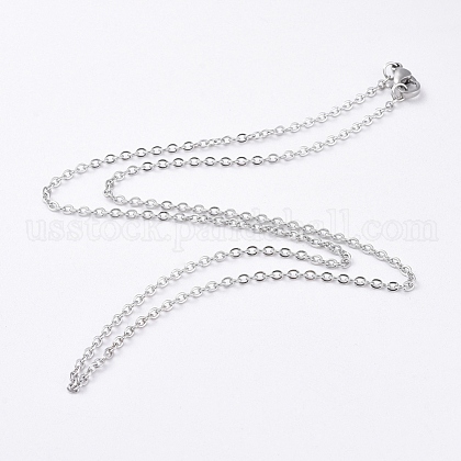 304 Stainless Steel Women Chain Necklaces US-NJEW-C079-01-1