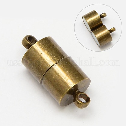 Brass Magnetic Clasps with Loops US-KK-MC027-AB-NF-1