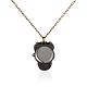 Halloween Jewelry Gifts Alloy Skull Pendant Necklace Quartz Pocket Watch US-WACH-N006-17-3