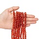 Spray Painted Crackle Glass Beads Strands US-CCG-Q001-8mm-09-4