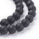 Synthetic Black Stone Beads Strands US-G508-1-3