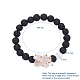 Natural Lava Rock Round Beads Stretch Bracelets US-BJEW-JB05118-6