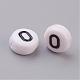 Flat Round with Letter O Acrylic Beads US-X-PL37C9070-O-2