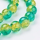 Spray Painted Crackle Glass Beads Strands US-CCG-Q002-10mm-07-3