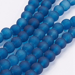 Baking Paint Transparent Glass Bead Strands US-GLAA-S031-6mm-31