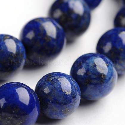 Round Dyed & Natural Lapis Lazuli Gemstone Bead Strands&nbsp;US-G-J333-05-8mm-1