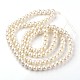 Dyed Glass Pearl Round Bead Strands US-HY-X0002-01-2