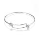 Adjustable 304 Stainless Steel Expandable Bangle Making US-BJEW-G546-01P-2