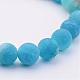 Natural Weathered Agate(Dyed) Stretch Beads Bracelets US-BJEW-JB02513-04-2