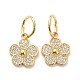 Brass Micro Pave Clear Cubic Zirconia Charms US-ZIRC-L091-075G-2
