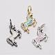 Brass Cubic Zirconia Charms US-ZIRC-P036-12-M-RS-1