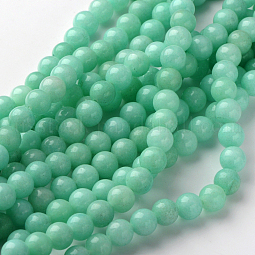 Natural & Dyed White Jade Beads Strands US-GSR6mmC055