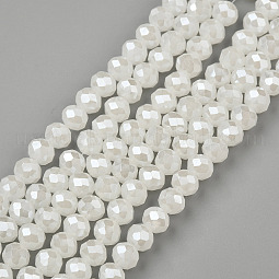 Electroplate Glass Beads Strands US-EGLA-A034-J10mm-A08
