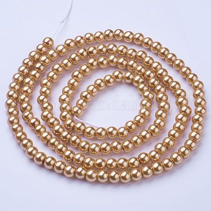 Glass Pearl Beads Strands US-HY-6D-B48-1
