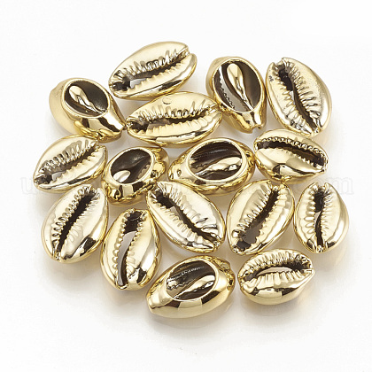 Electroplated Sea Shell Beads US-SSHEL-S258-05A-1