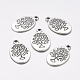 Antique Silver Tone Tibetan Silver Oval with Tree of Life Pendants US-X-LF9358Y-1